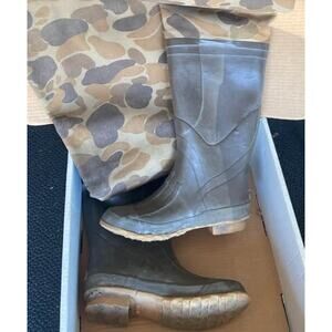 Pro Line Camo Canvas Hip Boot Waders Size 7